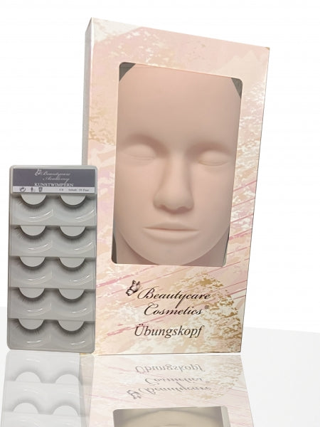 Übungskopf inkl. 10 Paar Wimpern